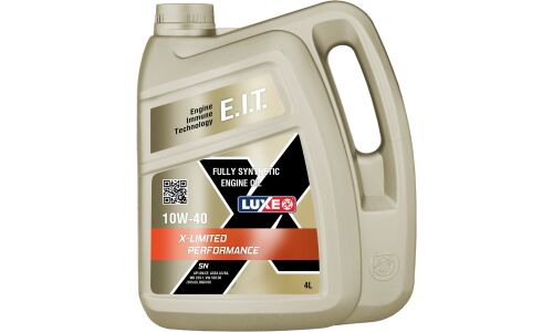 Масло моторное Luxe E.I.T. X-Limited Performance 10w40, синтетическое, API SN/CF, ACEA A3/B4, универсальное, 4л, арт. 30367