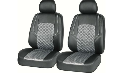 Чехлы AUTOPREMIER GRAND, Передние, Экокожа/стеганый ромб, 6 предм., черный/серый (1/10)