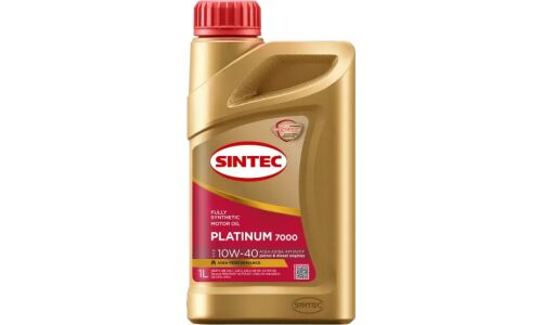 Масло моторное Sintec Platinum 7000 10w40, синтетическое, API SN/CF, ACEA A3/B4, универсальное, 1л, арт. 600166
