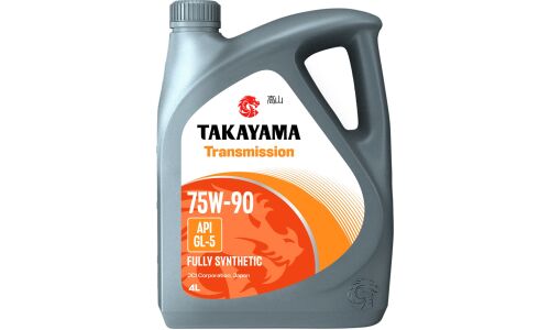Масло трансмиссионное Takayama Transmission 75w90, синтетическое, API GL-5, для МКПП и редукторов, 4л, арт. 100621