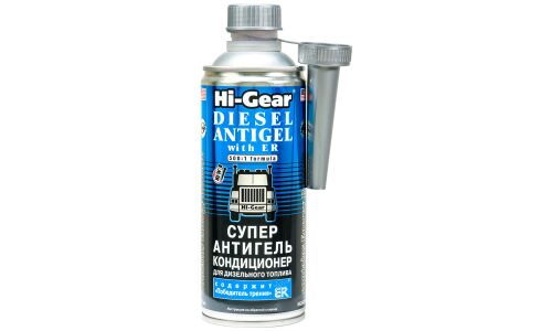 Антигель Hi-Gear Diesel Antigel, присадка в дизельное топливо, с кондиционером металла ER®, бутылка 444мл, арт. HG3423R