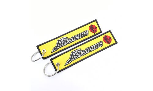 Брелок тканевый с вышивкой «JS D»