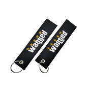 Брелок тканевый с вышивкой «wanted»