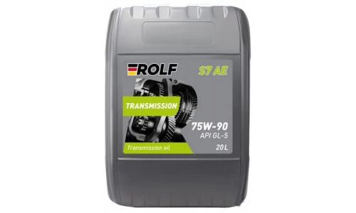 Масло трансмиссионное Rolf Transmission S7 AE 75w90, синтетическое, API GL-5, для дифференциалов, 20л, арт. 103415
