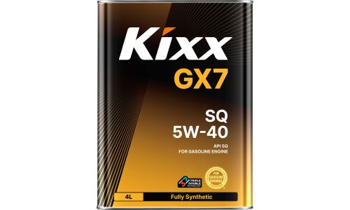 Масло моторное Kixx GX7 5w40, синтетическое, API SQ, для бензинового двигателя, 4л, арт. L218544TE1