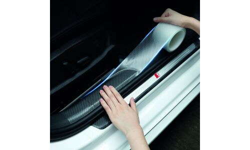 Пленка защитная Carfort Carbon Clear, для дверей и порогов, 5см x 3м, под «карбон», прозрачный, арт. CR7131
