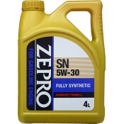 Масло моторное Zepro Fully Synthetic 5w30, синтетическое, API SN, ILSAC GF-5, для бензинового двигателя, 4л, арт. 30011332-004