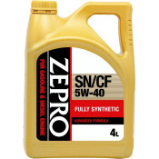 Масло моторное Zepro Fully Synthetic 5w40, синтетическое, API SN/CF, универсальное, 4л, арт. 30011333-004