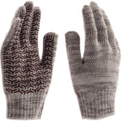 Перчатки хлопчатобумажные Сибртех, с ПВХ покрытием, серые, 7 класс вязки, размер XL, 1 пара, арт. 68182