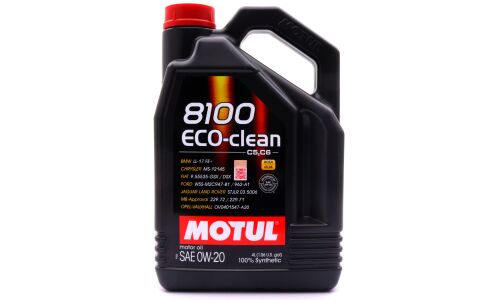 Масло моторное Motul 8100 Eco-Clean 0w20, синтетическое, API SP, ILSAC GF-6A, ACEA C5/C6, для бензинового двигателя, 4л, арт. 113219