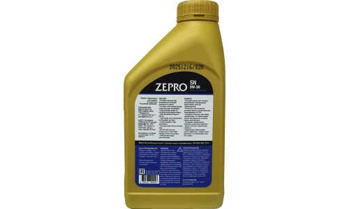 Масло моторное Zepro Fully Synthetic 5w30, синтетическое, API SN, ILSAC GF-5, для бензинового двигателя, 1л, арт. 30011332-001