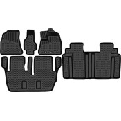 Коврики модельные Autofamily 3D, для Toyota Voxy / Noah 3 2014+ (правый руль), для переднего и заднего ряда, полиуретан, черный цвет, 5 шт, арт. ELEMENT3DA36027210k