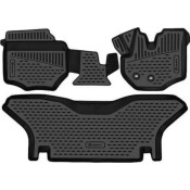 Коврики модельные Autofamily 3D, для Toyota Hiace 2010+ (правый руль), для переднего и заднего ряда, полиуретан, черный цвет, 3 шт, арт. ELEMENT3DA36509210k