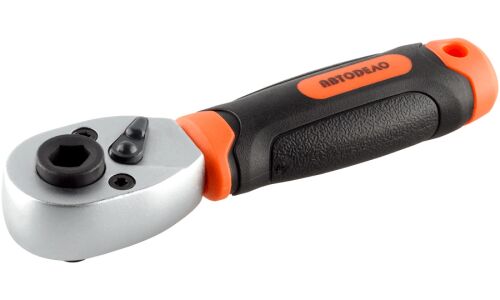 Трещотка "АвтоДело" под кв. 1/4", с фиксатором, 105мм