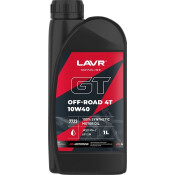 Масло для мотоциклов Lavr Motoline GT Off-Road 4T 10w40, синтетическое, API SM/SL/SJ/SH/SG, JASO MA2, 4-тактное, 1л, арт. Ln7723