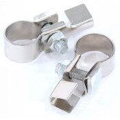 Клеммы для аккумулятора, медь, малые (+14.7/-13.0), крепление провода обжимом, 2 шт