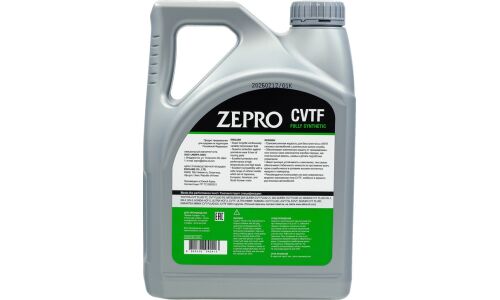 Масло трансмиссионное Zepro CVTF синтетическое, универсальное, для вариаторов, 4л, арт. 30301201-004