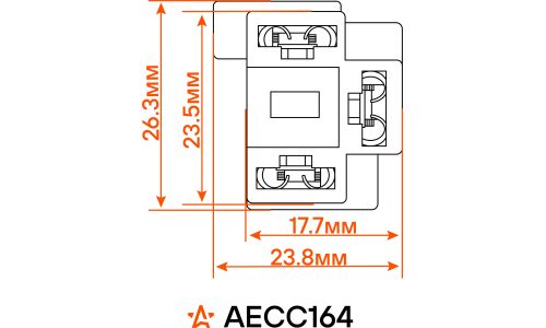 Разъём 3 pin Airline, мама, с проводами для ламп Н4, арт. AECC164