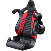 Держатель для телефона Racig Seat Car Phone Holder (в форме спортивного сидения), в дефлектор, черный с красными лентами, арт. LHZ-02