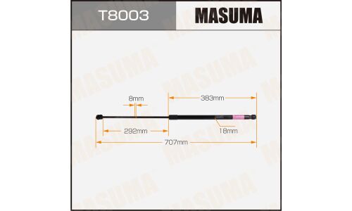 Упор газовый капота MASUMA, L=mm (1/40)