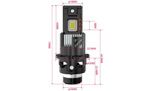 Лампа светодиодная HiVision LED X2 D4S (P32d-5), 12/24В, 35Вт, 6000К, комплект 2 шт, арт. УТ-00008006