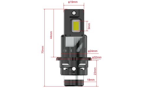 Лампа светодиодная HiVision LED X2 D4R (P32d-6), 12/24В, 35Вт, 6000К, комплект 2 шт, арт. УТ-00008005