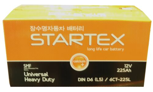 Аккумулятор Startex Universal Heavy Duty D6L (6CT-225L), 225Ач, ССА 1450А, необслуживаемый