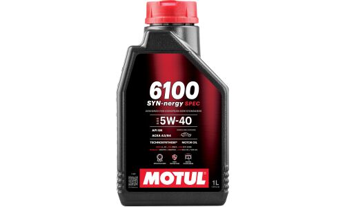 Масло моторное MOTUL 6100 SYN-nergy SPEC 5w40, полусинтетическое, API SN/CF, ACEA A3/B4, универсальное, 1л, арт. 113880