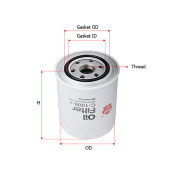 Фильтр масляный Sakura C-306, арт. C-1008