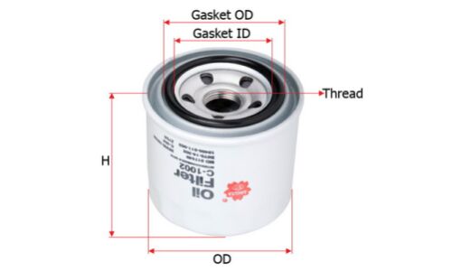 Фильтр масляный Sakura C-307, арт. C-1016