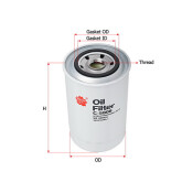 Фильтр масляный Sakura C-311, арт. C-5808 Фильтр масляный Sakura C-311, арт. C-5808