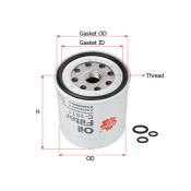 Фильтр масляный Sakura C-512, арт. C-1511