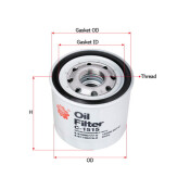 Фильтр масляный Sakura C-518, арт. C-1515/C-1522/C-1534