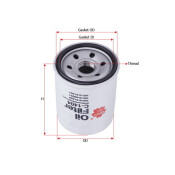 Фильтр масляный Sakura C-933, арт. C-1404