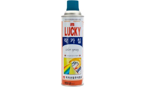 Краска аэрозольная Lucky, многоцелевая нитроэмаль, светло-синяя, цветовой код RAL 5017, баллон 530мл, арт. LC-326