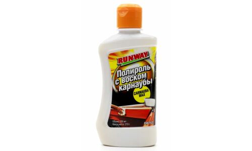 Полироль кузова Runway Carnauba Wax, с воском карнауба, с приданием блеска и защитой от погодных условий, бутылка 250мл, арт. RW2501