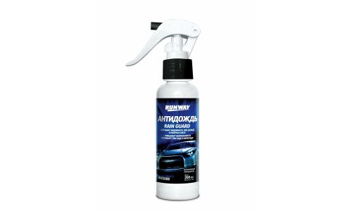 Антидождь Runway Rain Guard, для стекол, зеркал и фар, бутылка с триггером 200мл, арт. RW2008