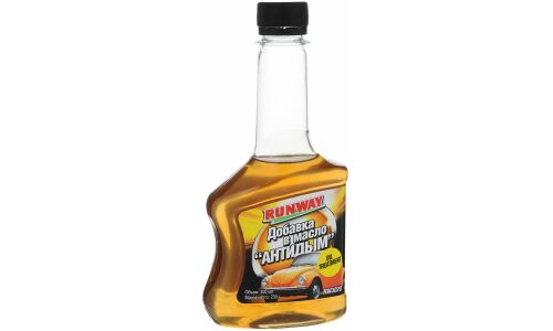 Присадка в моторное масло Runway Oil Treatment, антидым, для бензиновых и дизельных двигателей, бутылка 300мл, арт. RW3028
