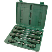 Набор отвёрток SATA, шлицевые (SL5, SL6x3) и крестовые (PH1, PH2x3), стержни 38, 75, 100, 150мм, в футляре, 8 предметов, магнитные, арт. 9306 Набор отвёрток SATA, шлицевые (SL5, SL6x3) и крестовые (PH1, PH2x3), стержни 38, 75, 100, 150мм, в футляре, 8 предметов, магнитные, арт. 9306