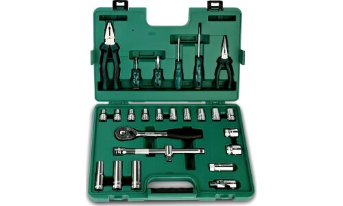 Набор инструментов SATA, под размер 1/2", комплект 26 предметов, арт. 09501