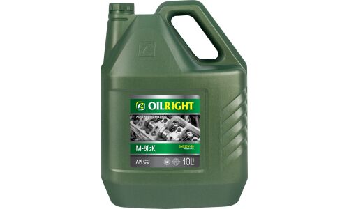 Масло моторное OILRIGHT М-8Г2К 20w20, минеральное, API CC, для дизельного двигателя, 10л, арт. 2489