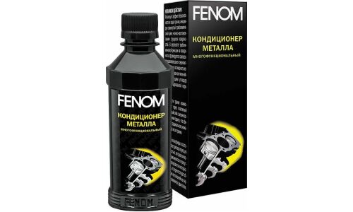 Присадка в моторное масло Fenom, для бензиновых и дизельных двигателей, с кондиционером металла, бутылка 110мл, арт. FN125N