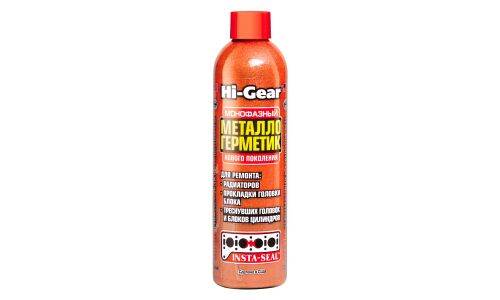 Герметик системы охлаждения Hi-Gear Permanent Block & Radiator Seal, монофазный, металлокерамический, бутылка 236мл, арт. HG9048