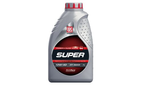 Масло моторное Лукойл Super 10w40 полусинтетическое, API SG/CD, универсальное, 1л, арт. 19191