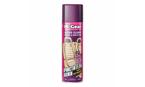 Очиститель салона Hi-Gear Leather Cleaner Restor & Protection, пенный, с эффектом полироля, для пластика, кожи и винила, аэрозоль 500г, арт. HG5217