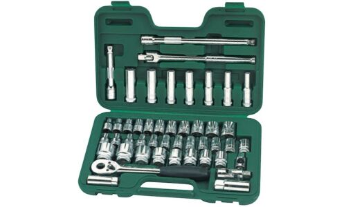 Набор торцевых головок SATA, под размер 1/2", комплект 46 предметов, арт. 09006