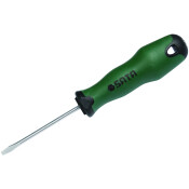 Отвёртка шлицевая SATA, SL5x75мм, с прорезиненной рукояткой, магнитная, арт. 63407 (60801) Отвёртка шлицевая SATA, SL5x75мм, с прорезиненной рукояткой, магнитная, арт. 63407 (60801)