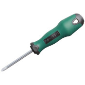 Отвёртка крестовая SATA, PH1x75мм, магнитная, с прорезиненной рукояткой, арт. 63507 (60901)