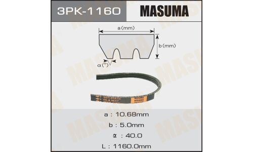 Ремень ручейковый "Masuma" 3PK-1160