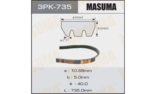Ремень ручейковый Masuma 3PK- 735